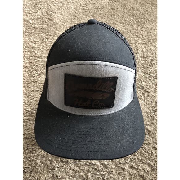 Armadillo Hat Company Black & Gray 5 Panel SnapBack Trucker Hat Cap - Picture 1 of 9